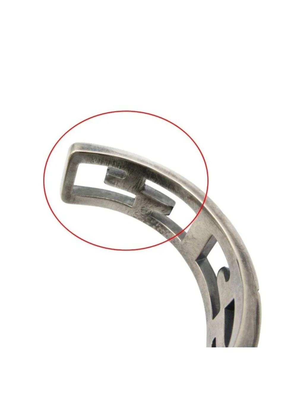 Gucci Vintage Bangle Logo Bracelet Silver